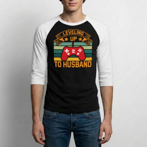 Leveling Up To Husband - Unisex Baseball T-Shirt