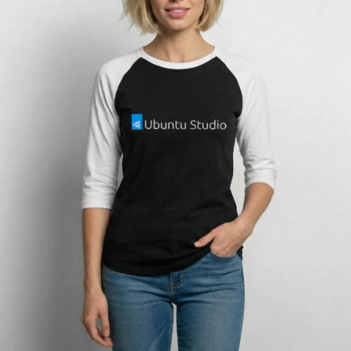 Ubuntu Studio Logo 2022 - White - Unisex Baseball T-Shirt