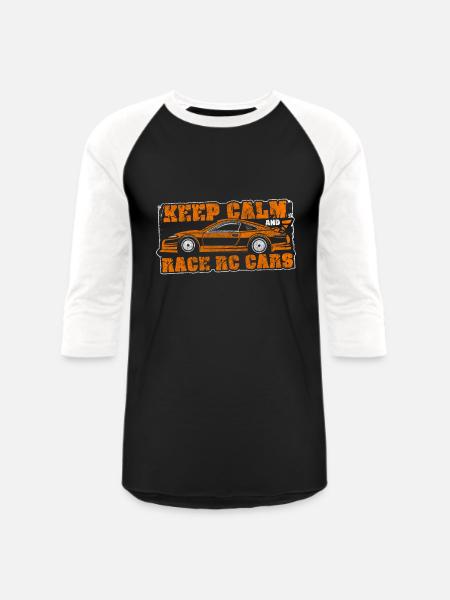 Car Remote Control - Unisex Baseball T-Shirt - black/white