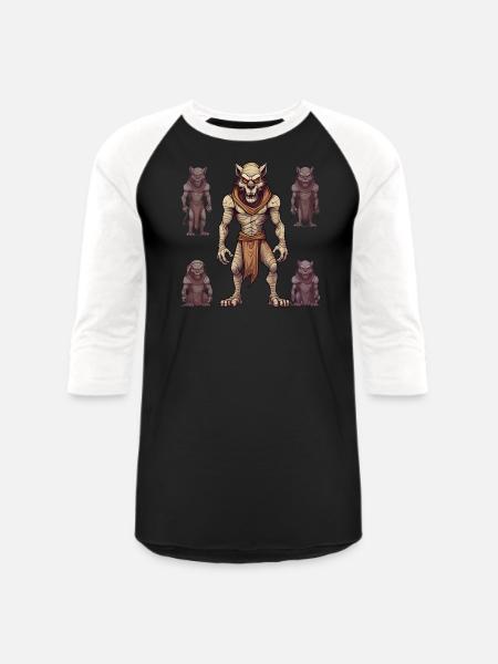 Halloween Werewolf - Unisex Baseball T-Shirt - black/white