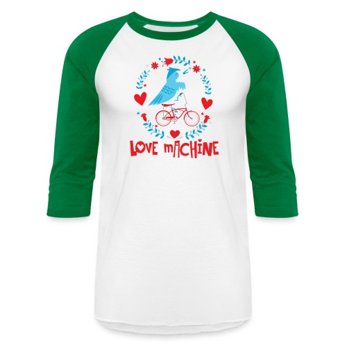 Cute Love Machine Bird - Unisex Baseball T-Shirt