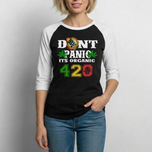 Joking 420 Organic Smoke Weed Marijuana Design - Unisex Baseball T-Shirt