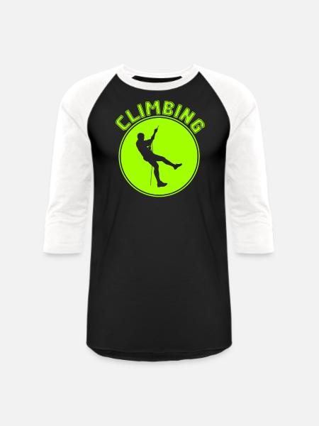 climbing - Unisex Baseball T-Shirt - black/white
