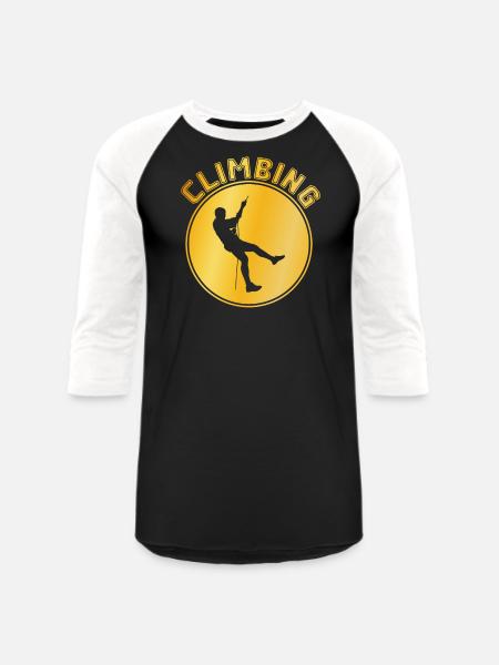 climbing - Unisex Baseball T-Shirt - black/white