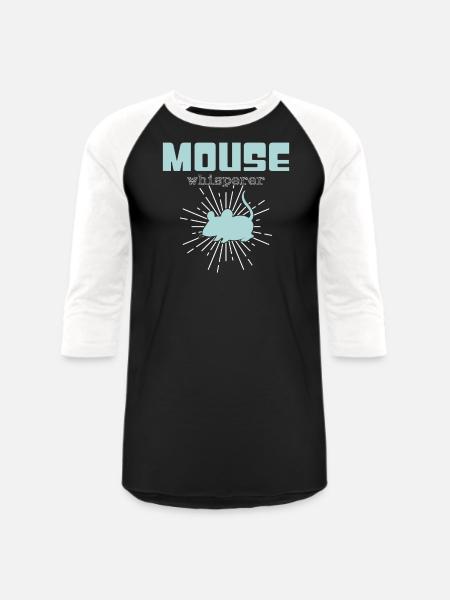 mouse whisperer - Unisex Baseball T-Shirt - black/white
