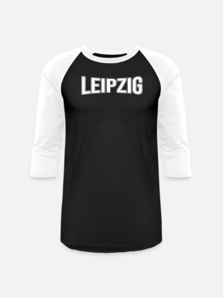 leipzig - Unisex Baseball T-Shirt - black/white