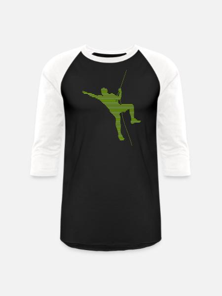 climbing - Unisex Baseball T-Shirt - black/white
