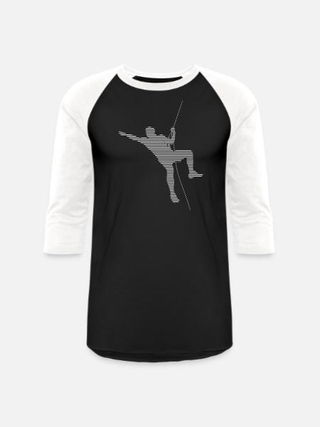climbing - Unisex Baseball T-Shirt - black/white