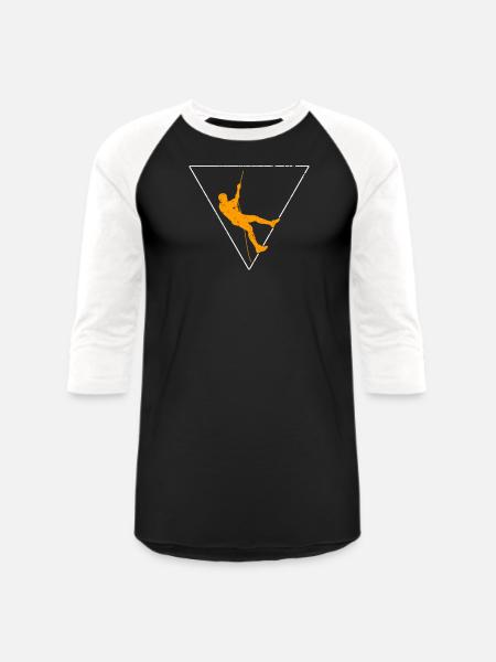 climbing - Unisex Baseball T-Shirt - black/white