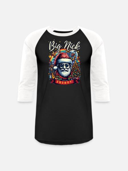 BIG NICK ENERGY - Unisex Baseball T-Shirt - black/white