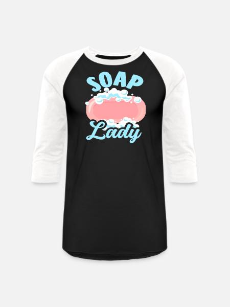 Soap Making Soap Lady - Unisex Baseball T-Shirt - black/white