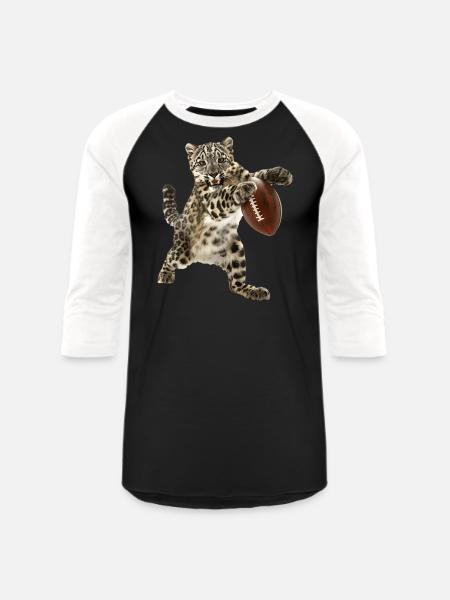 Snow Leopard - Unisex Baseball T-Shirt - black/white