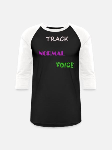 Track Normal Voice - Unisex Baseball T-Shirt - black/white