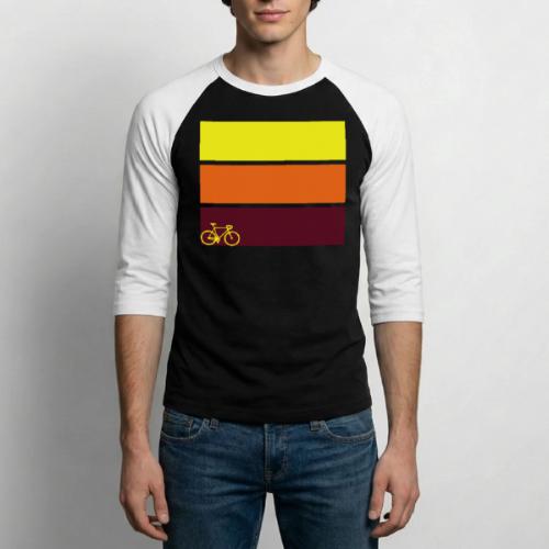 tricolor with bicycle - Unisex Baseball T-Shirt