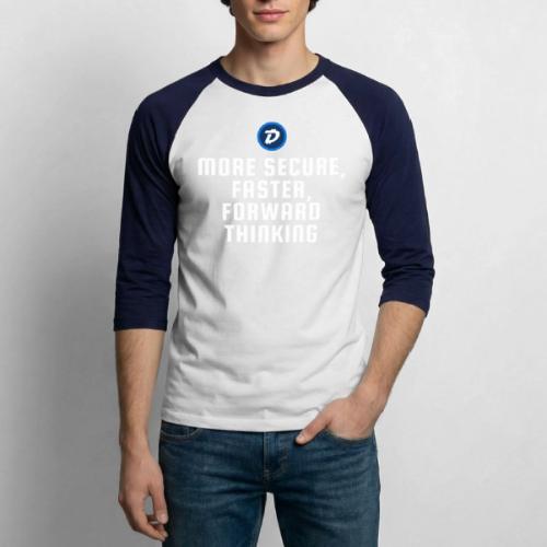 Digibyte. More secure, faster, forward thinking - Unisex Baseball T-Shirt