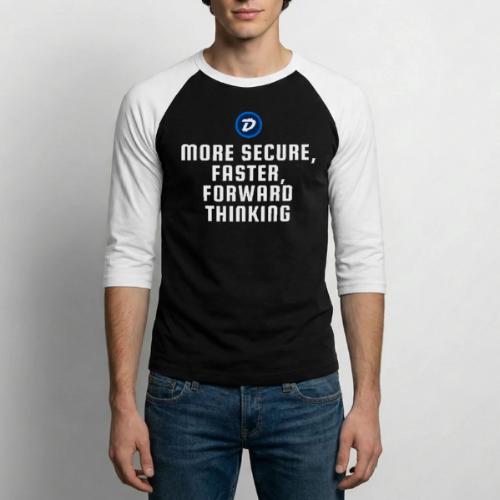 Digibyte. More secure, faster, forward thinking - Unisex Baseball T-Shirt