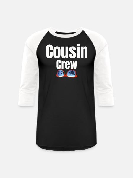 Cousin Crew 1 1 - Unisex Baseball T-Shirt - black/white