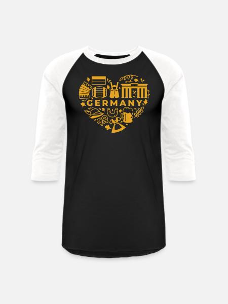 Germany - Unisex Baseball T-Shirt - black/white