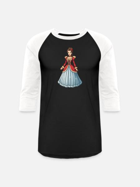 Nutcracker Figurine - Unisex Baseball T-Shirt - black/white