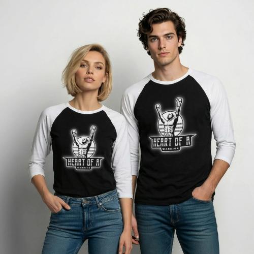 Heart Of A Warrior - Unisex Baseball T-Shirt