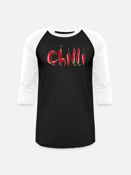 Chilli - Unisex Baseball T-Shirt - black/white