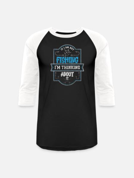 Fishing Bait Sport - Unisex Baseball T-Shirt - black/white