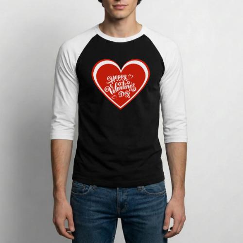 Hearts Love February Valentine's Day February 14 - Unisex Baseball T-Shirt