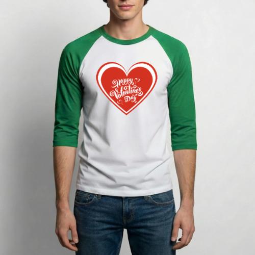 Hearts Love February Valentine's Day February 14 - Unisex Baseball T-Shirt