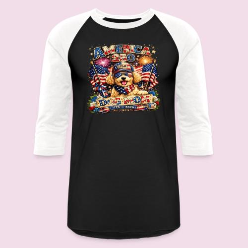 America 250 Dog Mom Patriotic Goldendoodle Shirt - Unisex Baseball T-Shirt