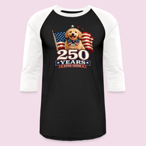 America 250 Dog Mom Goldendoodle - Unisex Baseball T-Shirt