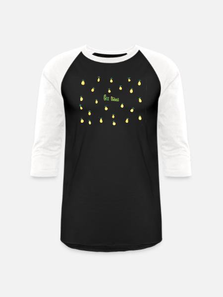 BeKind Pineapple - Unisex Baseball T-Shirt - black/white