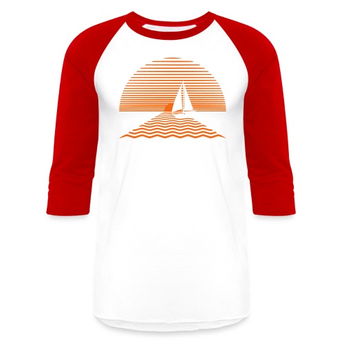 Sunset Sailboat - Unisex Baseball T-Shirt