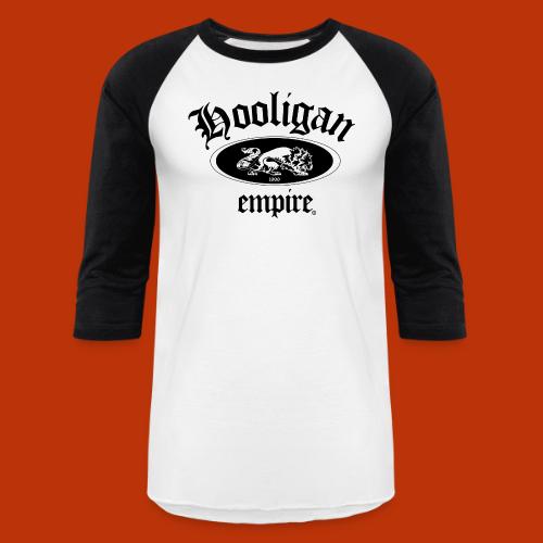Hooligan Empire Lion Black - Unisex Baseball T-Shirt