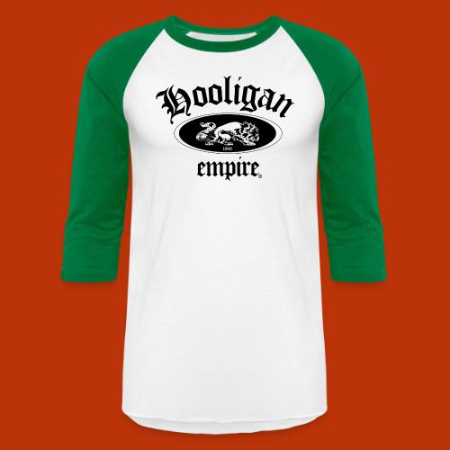 Hooligan Empire Lion Black - Unisex Baseball T-Shirt