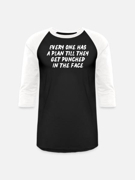 Every one has a plan - Unisex Baseball T-Shirt - black/white