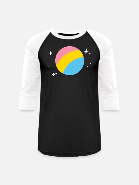 Pansexual Planet LGBTQ - Unisex Baseball T-Shirt - black/white