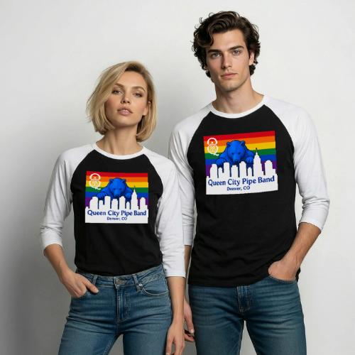 Big Blue Bear - Unisex Baseball T-Shirt
