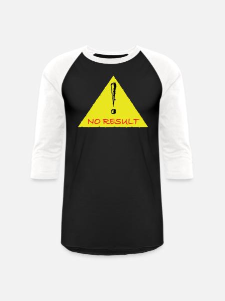 No Result - Unisex Baseball T-Shirt - black/white