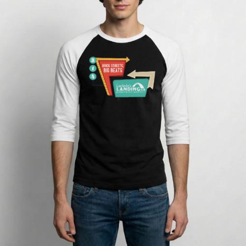 Brick Streets, Big Beats Light - Unisex Baseball T-Shirt