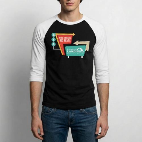 Brick Streets, Big Beats Dark - Unisex Baseball T-Shirt