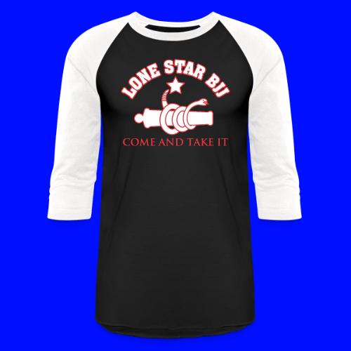LONE STAR BRAZILIAN JIU-JITSU - Red and white - Unisex Baseball T-Shirt