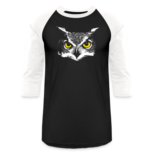 Owl Head - Unisex Baseball T-Shirt