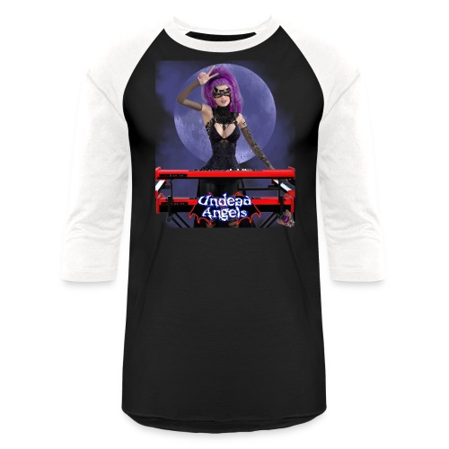 Undead Angels: Vampire Keyboardist Luna Full Moon - Unisex Baseball T-Shirt