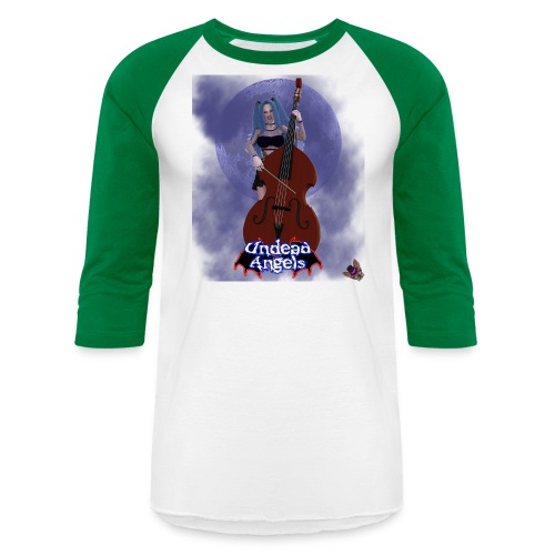 Undead Angels: Vampire Bassist Ashley Full Moon - Unisex Baseball T-Shirt