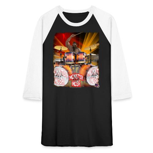 Monster Mosh Wolfman Drummer - Unisex Baseball T-Shirt
