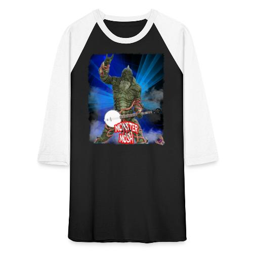 Monster Mosh Creature Banjo Player - Unisex Baseball T-Shirt