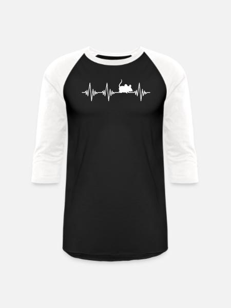 mouse heartbeat - Unisex Baseball T-Shirt - black/white