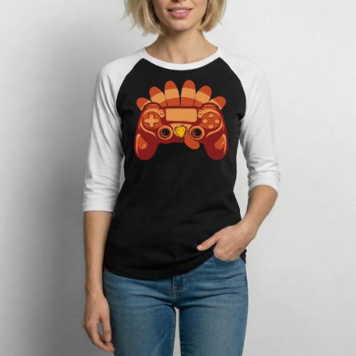 Gamer Turkey Thanksgiving - Unisex Baseball T-Shirt