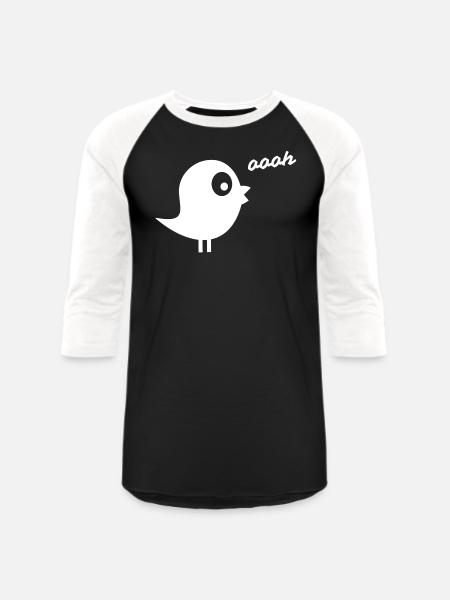 Bird of Awe - Unisex Baseball T-Shirt - black/white