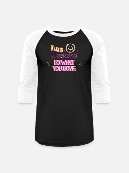 Weekend - Unisex Baseball T-Shirt - black/white
